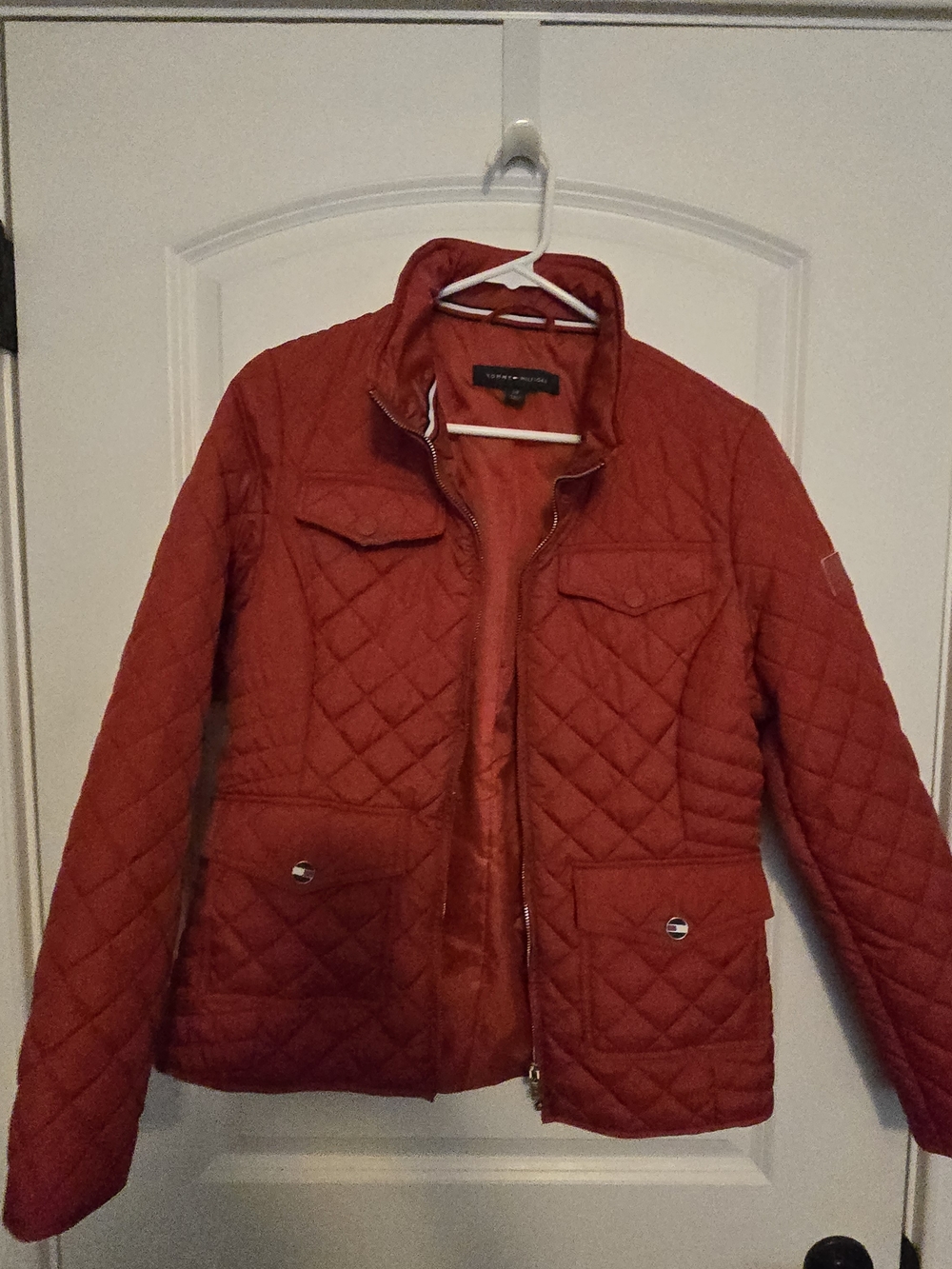Tommy Hilfiger Quilted Red Puffer Jacket